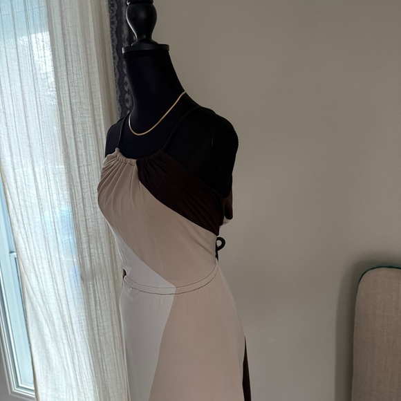 Calvin Klein Brown and Cream Women's Dress - Picture 5 of 9